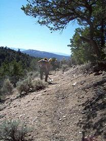 Boy working on a trail