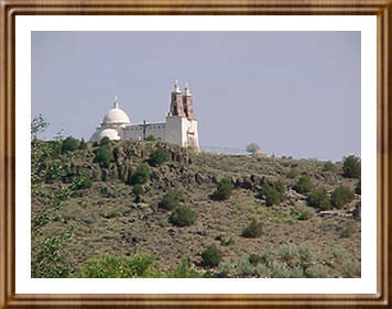 Far away view of stations of the cross